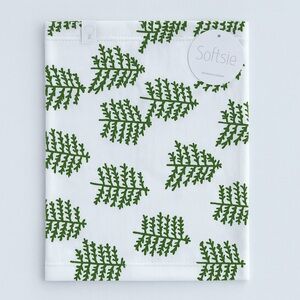 NWT Softsie Fleece Neck Warmer Running Hiking Skiing Gaiter Outdoor Green White